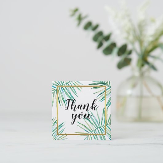 BEDANKT voor het LABELS van botanische palmbladere (Staand voorkant)