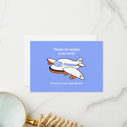 Bedankt voor het landen in het vliegtuig van mijn  (Voorkant / Achterkant in situ)