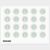 Bedankt voor het langskomen! Bunny-bedanksticker Ronde Sticker (Vel)
