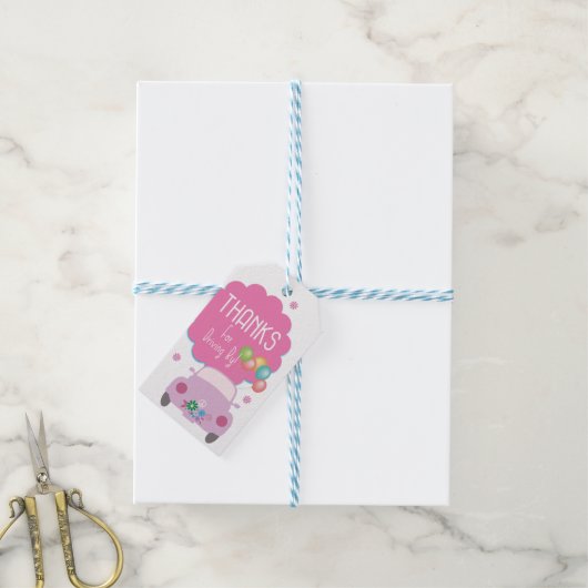 Bedankt voor het langskomen cadeaulabel (Met Touw)