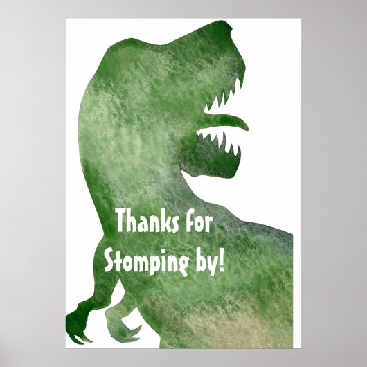Bedankt voor het langskomen - DIno Feest Poster (Voorkant)