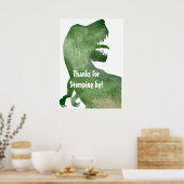 Bedankt voor het langskomen - DIno Feest Poster (Keuken)