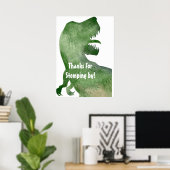 Bedankt voor het langskomen - DIno Feest Poster (Thuiskantoor)