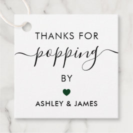 Bedankt voor het langskomen labels, Trouw bosgroen Bedankjes Labels