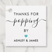 Bedankt voor het langskomen Labels, Trouw Turquois Bedankjes Labels (Voorkant)