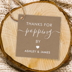 Bedankt voor het langskomen labels, trouwkado Kraf Bedankjes Labels