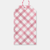 Bedankt voor het langskomen met roze konijn cadeaulabel (Achterkant)