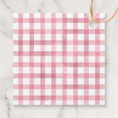 'Bedankt voor het langskomen' met twee roze konijn Bedankjes Labels (Achterkant)