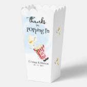 Bedankt voor het langskomen Popcorn Bedankdoosjes (Achterkant)
