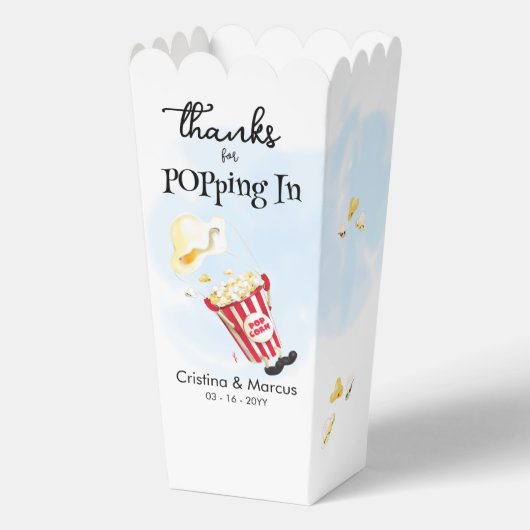 Bedankt voor het langskomen Popcorn Bedankdoosjes (Voorkant)