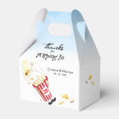 Bedankt voor het langskomen Popcorn Bruiloft Bedankdoosjes (Voorkant Zijde)