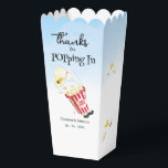 Bedankt voor het langskomen Popcorn Bruiloft Bedankdoosjes<br><div class="desc">Parachute emmer popcorn.</div>
