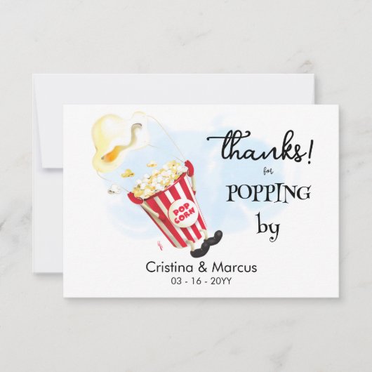 Bedankt voor het langskomen Popcorn Evenement (Voorkant)