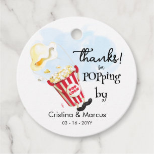 Bedankt voor het langskomen Popcorn Evenement Bedankjes Labels