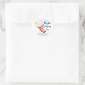 Bedankt voor het langskomen Popcorn Evenement Ronde Sticker (Tas)