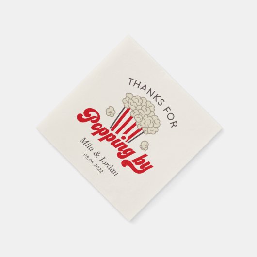 Bedankt voor het langskomen Popcorn servetten (Hoek)