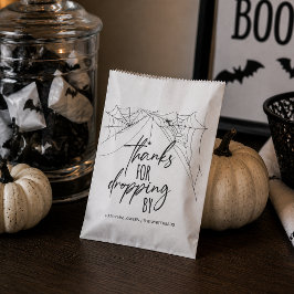 Bedankt voor het langskomen Spiderweb Halloween Bedankzakje
