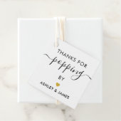 Bedankt voor het langskomen Stickers, Trouw Goud Bedankjes Labels (In situ)