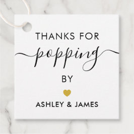 Bedankt voor het langskomen Stickers, Trouw Goud Bedankjes Labels