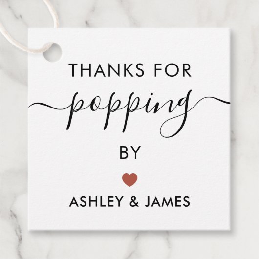 Bedankt voor het langskomen Stickers, Trouw Terrac Bedankjes Labels (Voorkant)