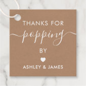 Bedankt voor het langskomen Stickers, Trouwfeest A Bedankjes Labels (Voorkant)