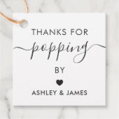 Bedankt voor het langskomen Stickers, Trouwsticker Bedankjes Labels (Voorkant)