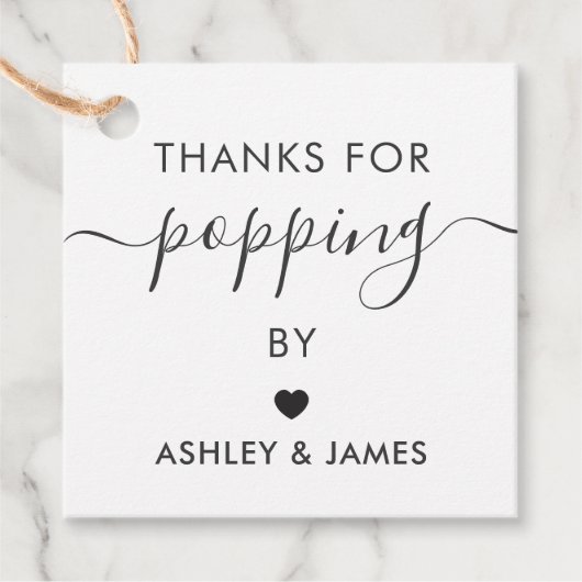 Bedankt voor het langskomen Stickers, Trouwsticker Bedankjes Labels (Voorkant)