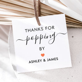 Bedankt voor het langskomen Stickers, Trouwsticker Bedankjes Labels