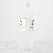 Bedankt voor het langsrijden als gunst waterfles etiket (Achterkant)