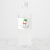 Bedankt voor het langsrijden als gunst waterfles etiket (Voorkant)