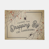 Bedankt voor het laten vallen door halloween deurmat (Voorkant)