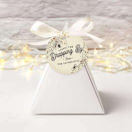 Bedankt voor het laten vallen door halloween-parti bedankjes labels