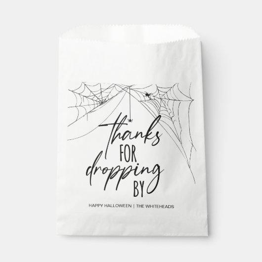 Bedankt voor het laten vallen door Halloween Party Bedankzakje (Voorkant)