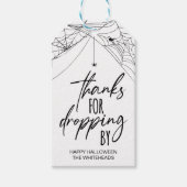 Bedankt voor het laten vallen door Halloween Party Cadeaulabel (Voorkant)