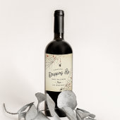 Bedankt voor het laten vallen door halloween party wijn etiket