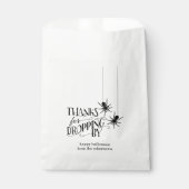 Bedankt voor het laten vallen door | Snoep Spider  Bedankzakje (Voorkant)