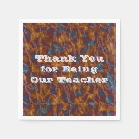 Bedankt voor het leslokaal lesgeven servet (Voorkant)