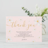 Bedankt voor het leuke waterverf gouden baby showe (Staand voorkant)