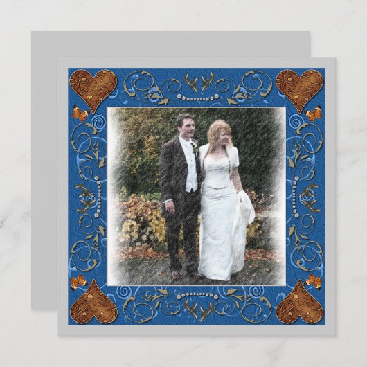 Bedankt voor het Lijst voor de bruiloft (Voorkant / Achterkant)