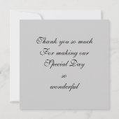 Bedankt voor het Lijst voor de bruiloft (Achterkant)