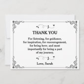 Bedankt voor het luisteren, voor de leidraad kaart (Voorkant)