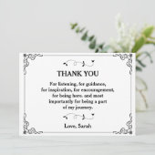 Bedankt voor het luisteren, voor de leidraad kaart (Staand voorkant)