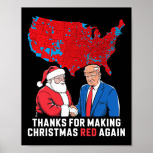 Bedankt voor het maken van kerstrood opnieuw Trump Poster