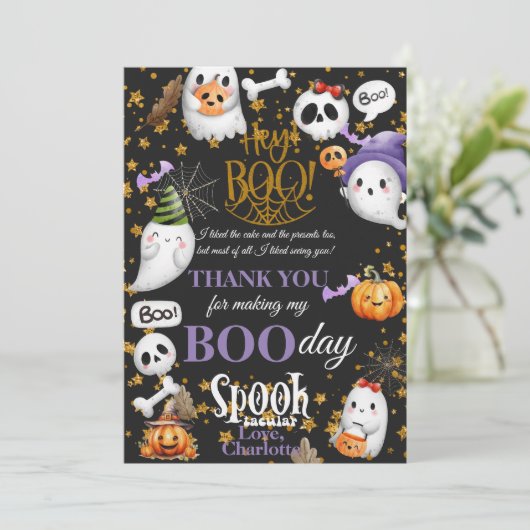 Bedankt voor het maken van mijn 1e Boo-day Spookta (Staand voorkant)