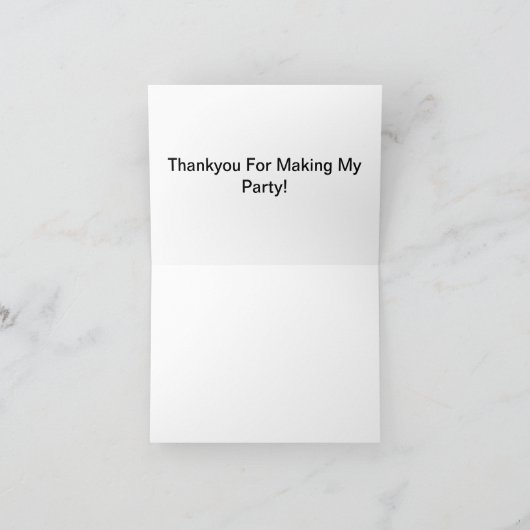 Bedankt voor het maken van mijn feestje (Binnen)
