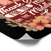 Bedankt voor het Man op het middelste kruis Poster (Hoek)