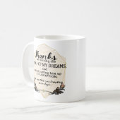 Bedankt voor het Man van mijn dromen - FUNNY Koffiemok (Voorkant links)