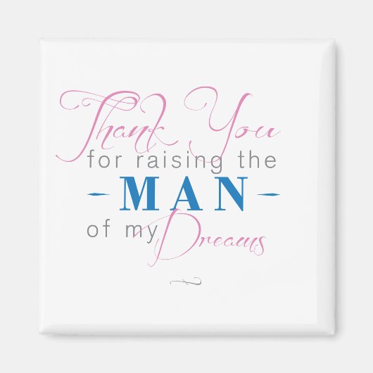 Bedankt voor het Man van mijn dromen Magneet (Voorkant)