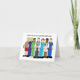 Bedankt voor het medisch personeel van HSE Kaart