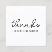 Bedankt voor het minimalistische moderne plein Vis Vierkante Visitekaartje (Voorkant)